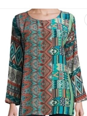 Fabulous Johnny Was Glen Blouse. Colorful And Comfy! (3X?)